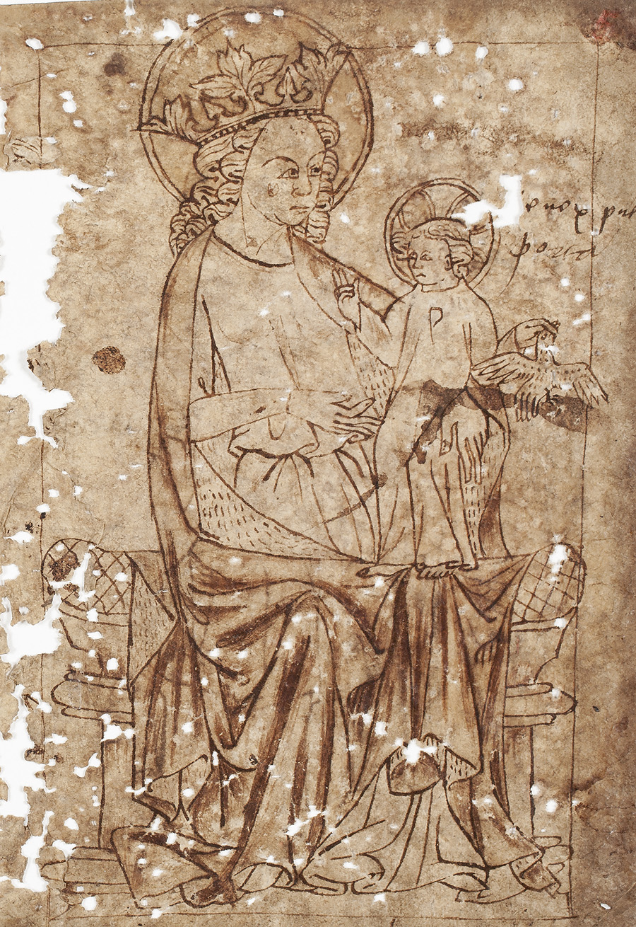 María með Jesúbarnið í Teiknibók AM 637 a III fol. 